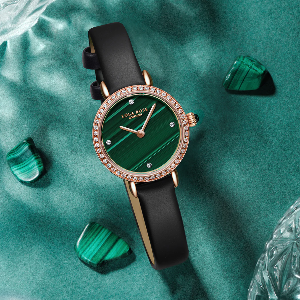 Malachite Watch With Zircon - Image 3
