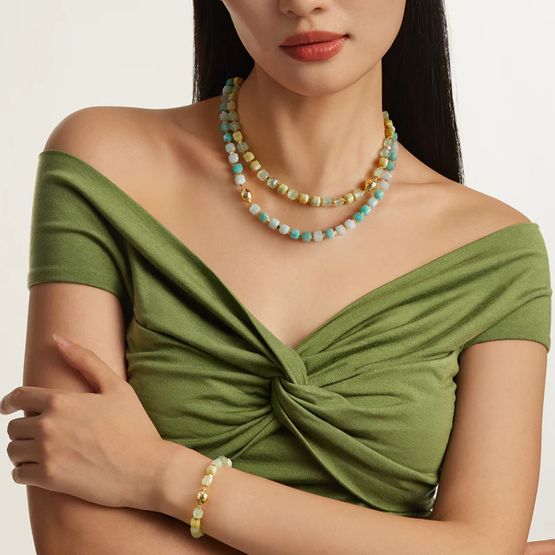 Cubic Zirconia Beaded Necklace - Image 3