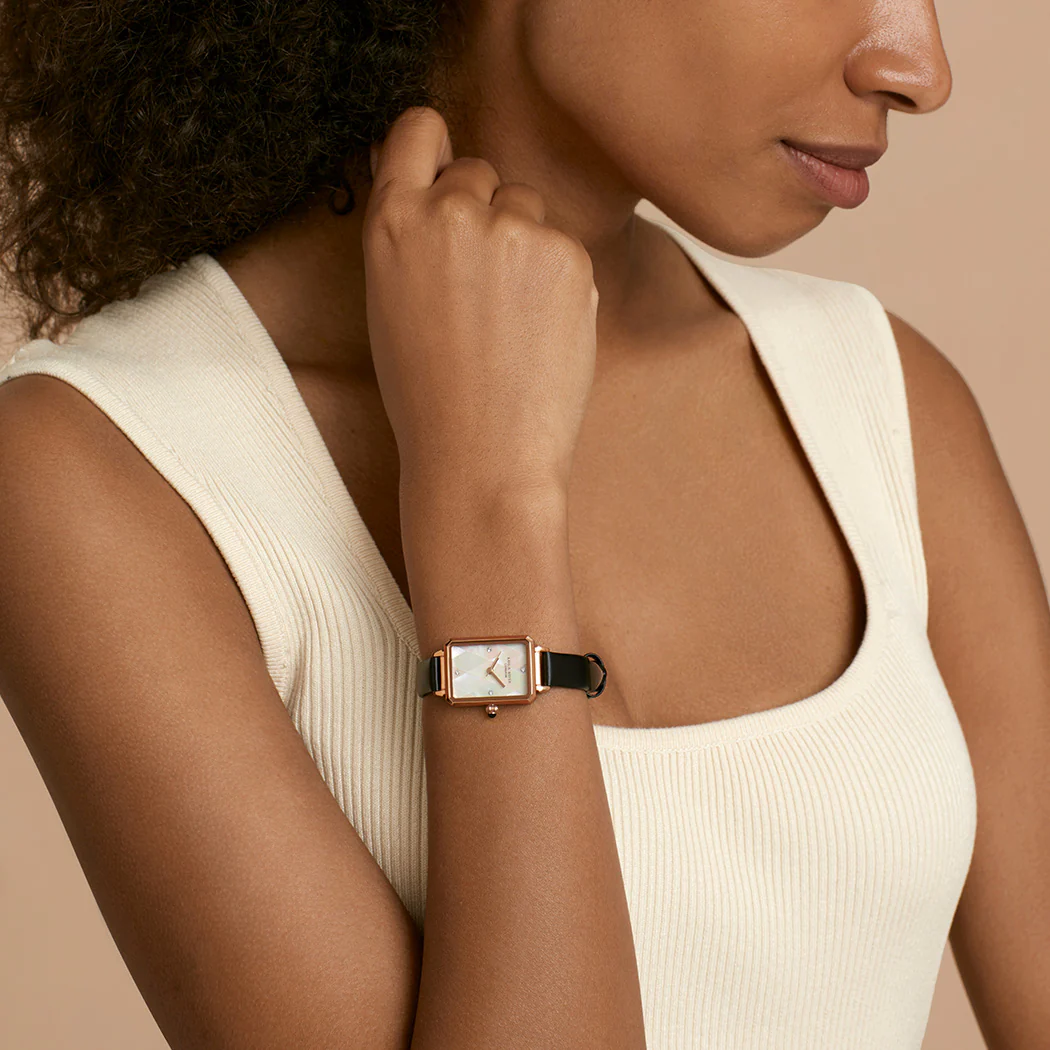Diamond-pattern Mother of Pearl Watch - Image 3