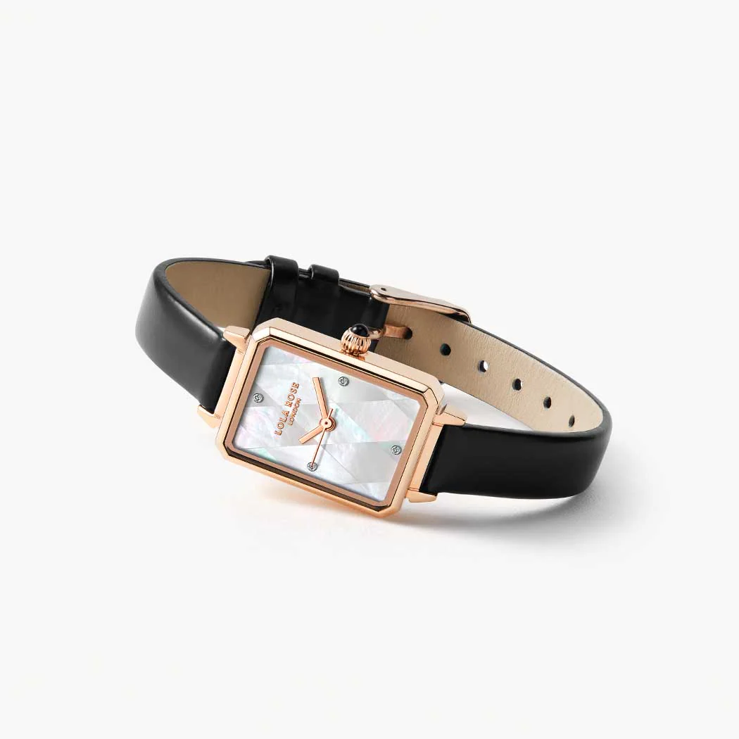 Diamond-pattern Mother of Pearl Watch - Image 4