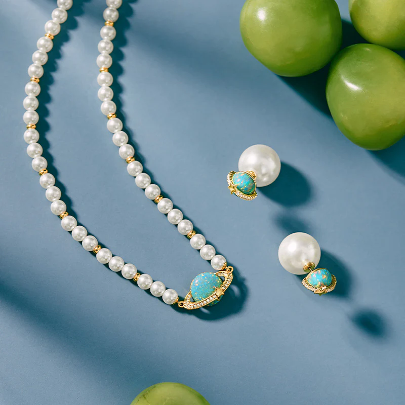 Heliocentric Pearl Opal Earrings - Image 4