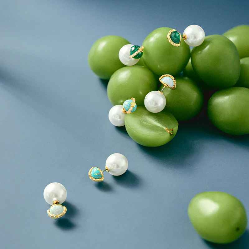 Heliocentric Pearl Opal Earrings - Image 5