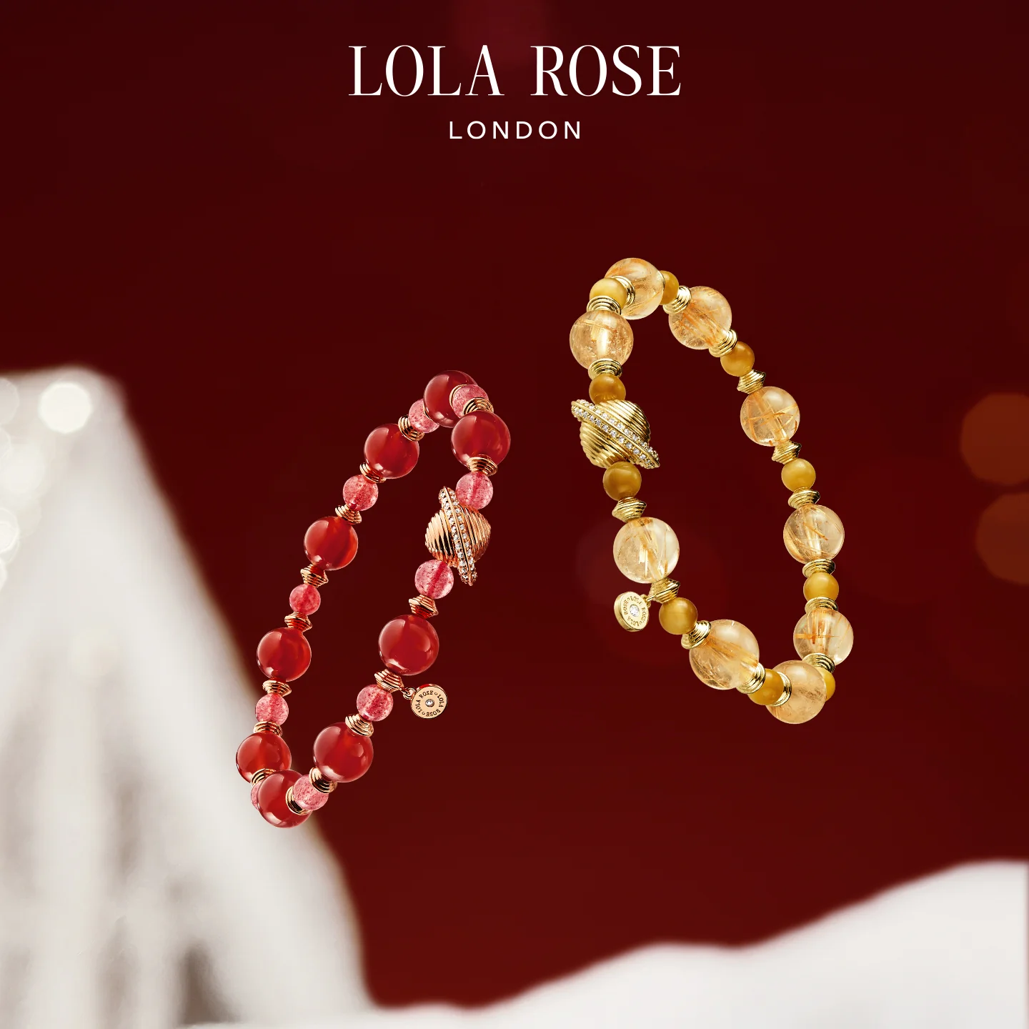 Heliocentric Red Carnelian & Strawberry Quartz Bracelet - Image 5