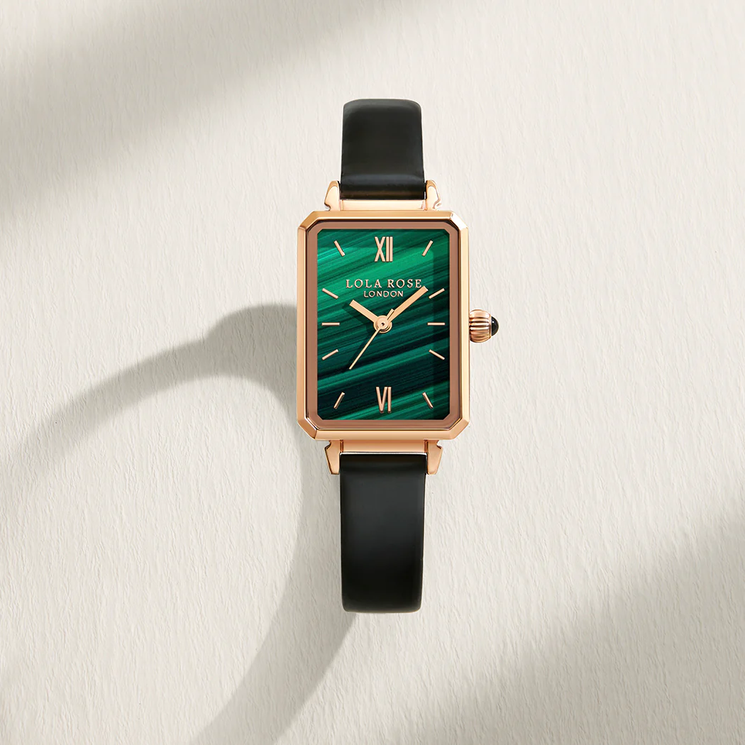 Malachite Textured Watch with Two Strap Set - Image 4