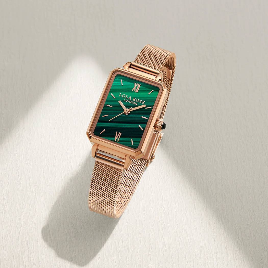 Malachite Textured Watch with Two Strap Set - Image 5