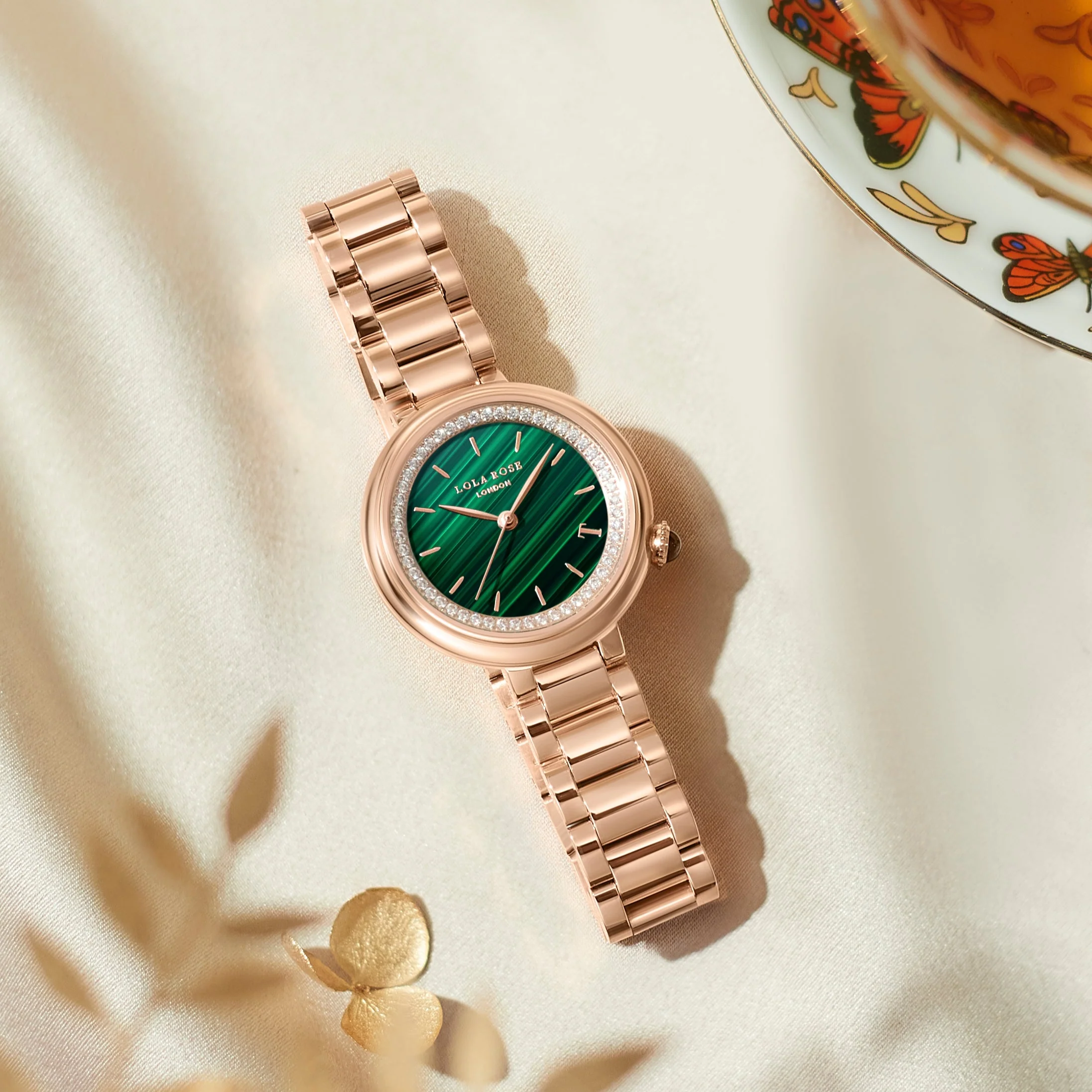 Malachite Watch With Rose Gold - Image 5
