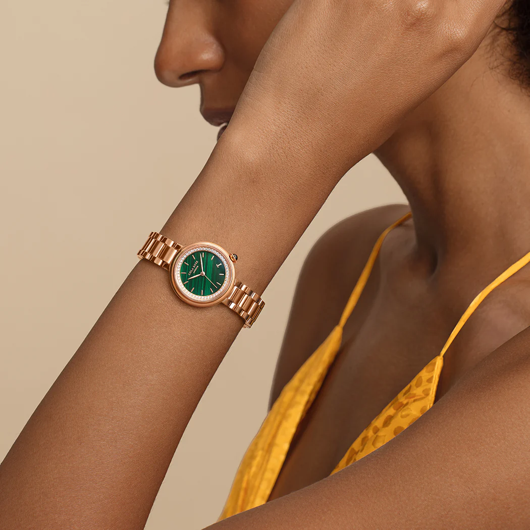 Malachite Watch With Rose Gold - Image 6