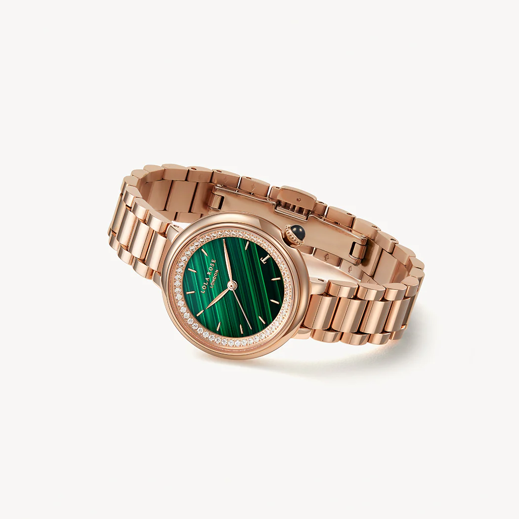 Malachite Watch With Rose Gold - Image 7