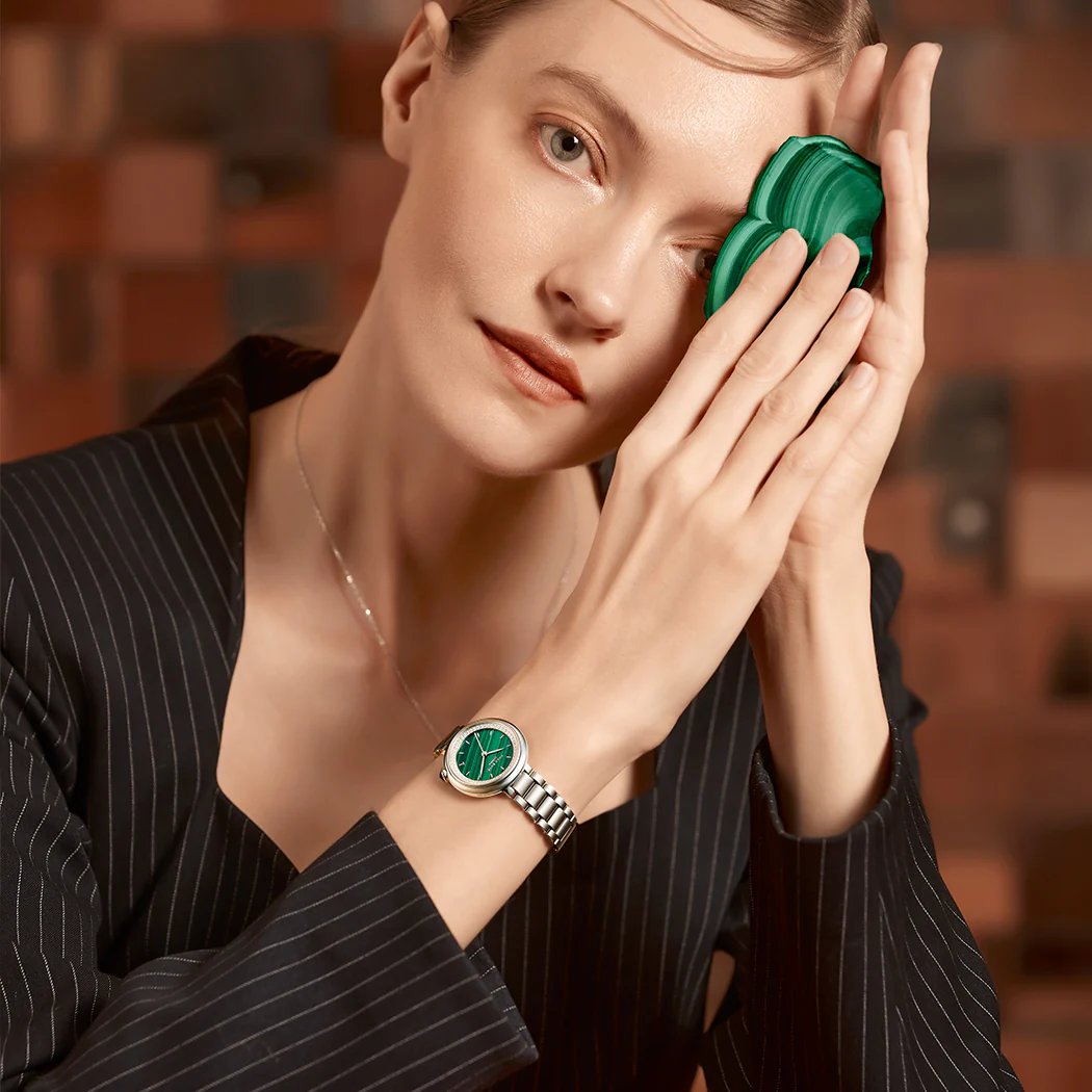 Malachite Watch With Zircon - Image 4