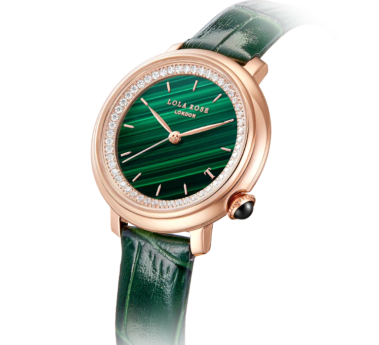 Malachite Watch With Zircon - Image 5