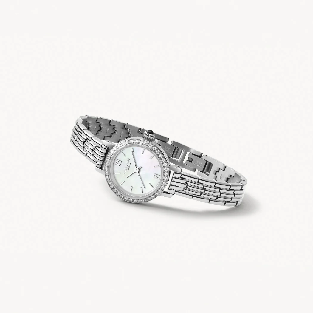 Silver Mother of Pearl Watch With Cubic Zirconia - Image 4