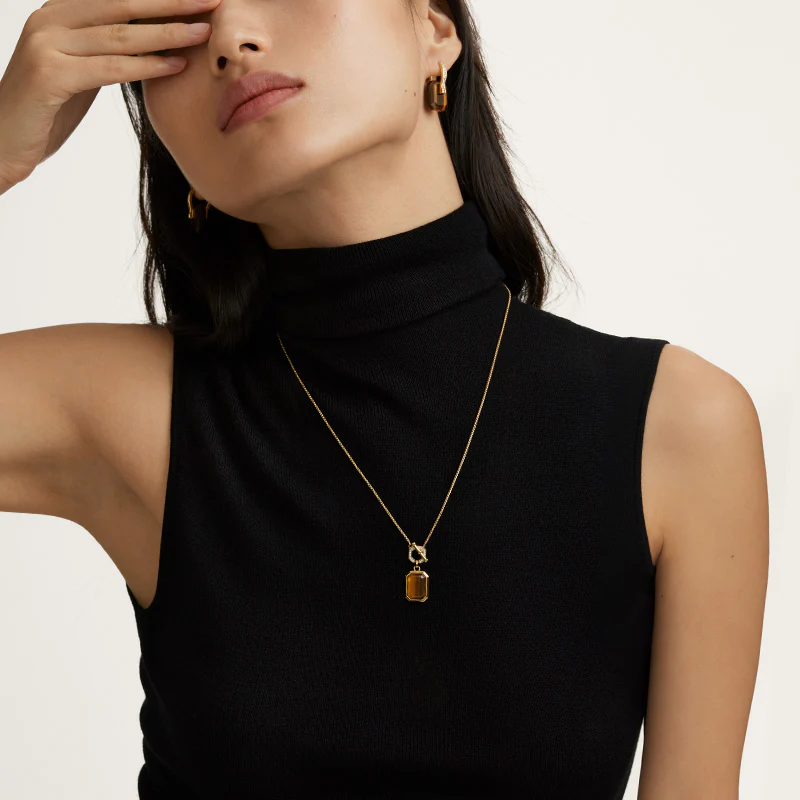 Ms. Lola Tiger's Eye Necklace - Image 4