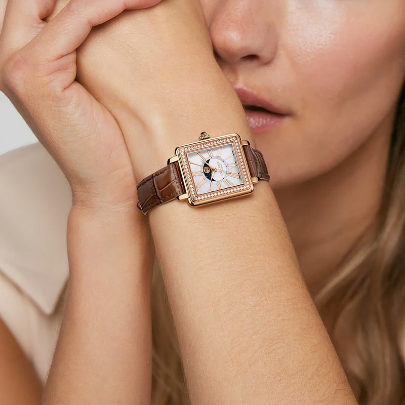 New Cube Mother of Pearl Moon Phase Watch - Image 3