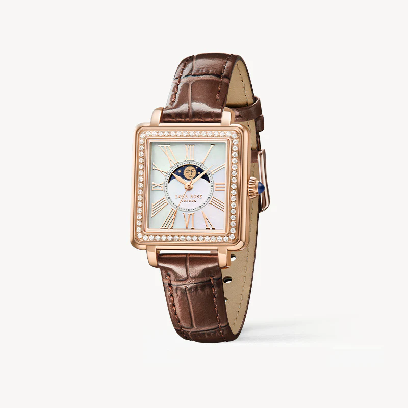 New Cube Mother of Pearl Moon Phase Watch - Image 4