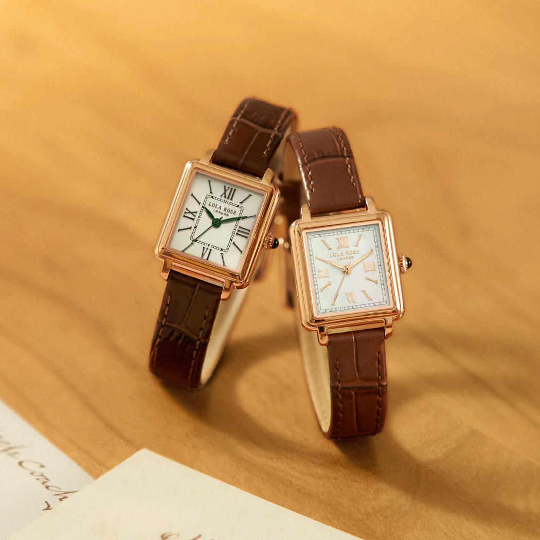 New Cube Mother of Pearl Watch (Green hand) - Image 4