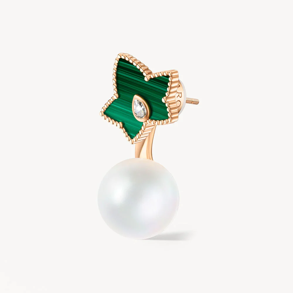 [New In] Malachite Bead Earrings with Pearls - Image 6