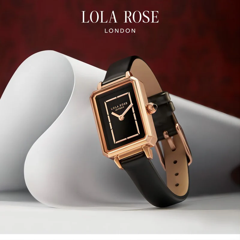 Rose Gold Black Onyx Watch - Image 4