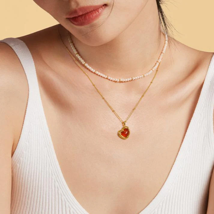Tea-Time Carnelian Necklace - Image 3